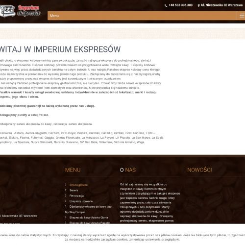 Warszawa - renowacja ekspresów kolbowych