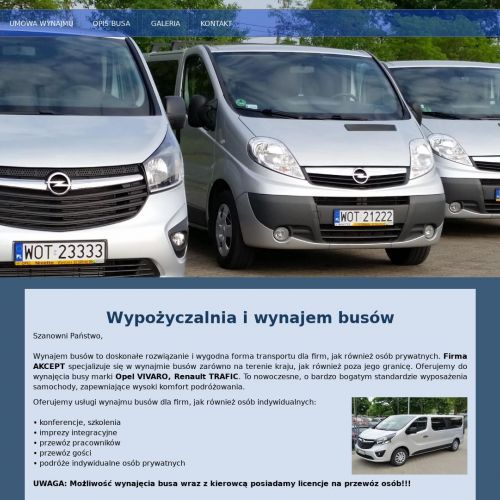 Wypożyczalnia busów 9 osobowych cena - Warszawa