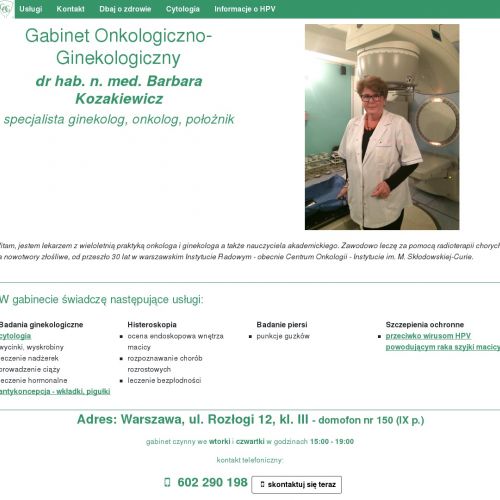 Warszawa - onkolog radioterapeuta bemowo