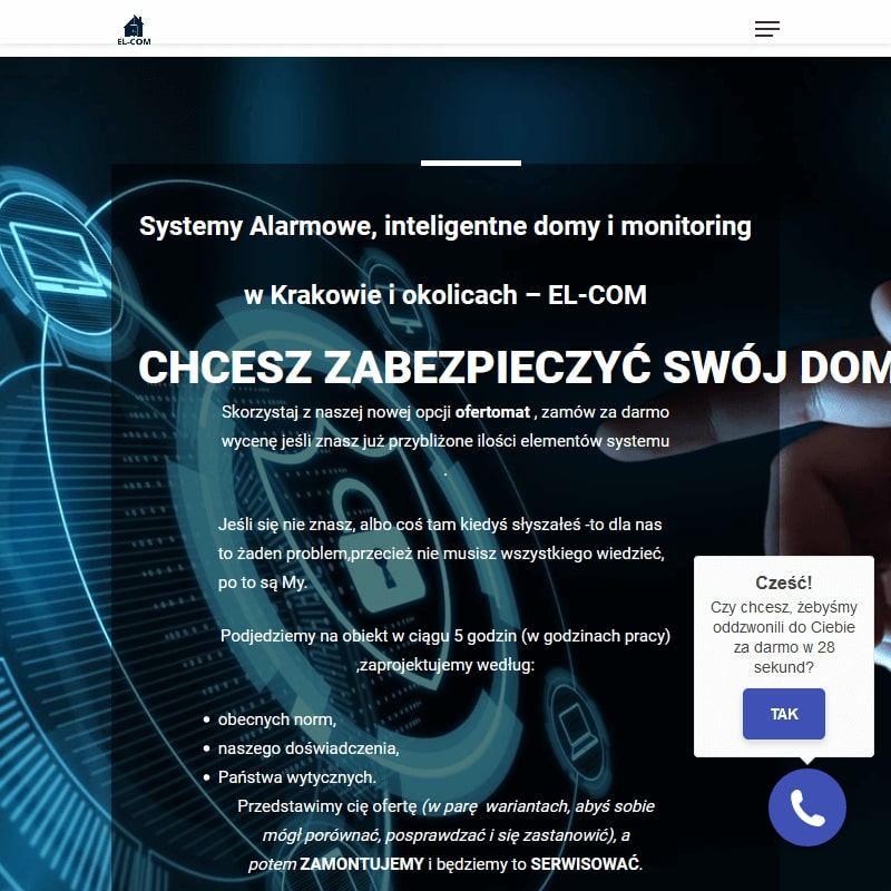 Montaż systemów alarmowych w Krakowie
