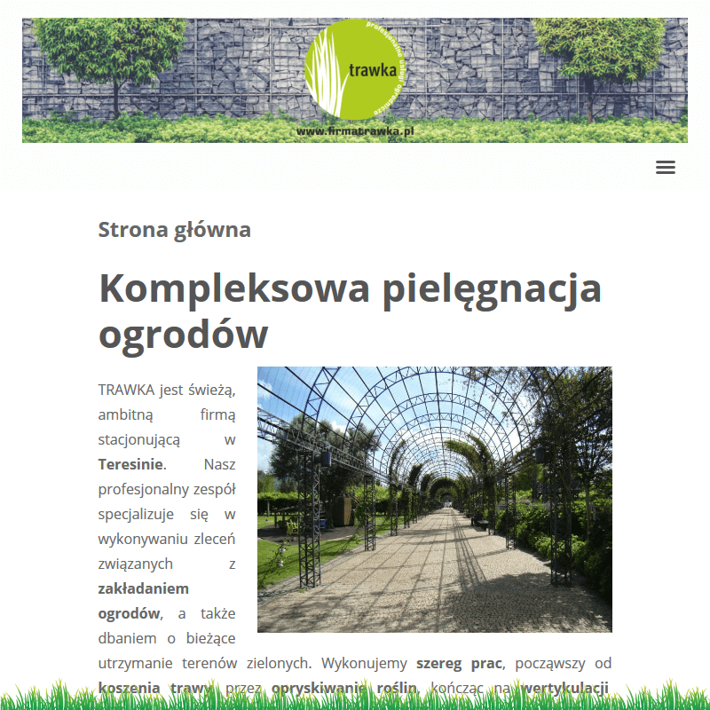 Warszawa - zieleń przyzakładowa