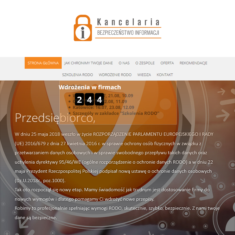 Szkolenia ochrona danych osobowych Katowice