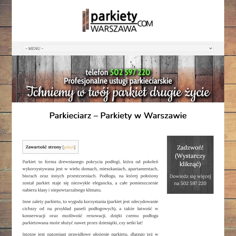 Cyklinowanie podłóg drewnianych Warszawa